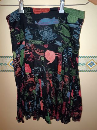 Falda Desigual Multicolor