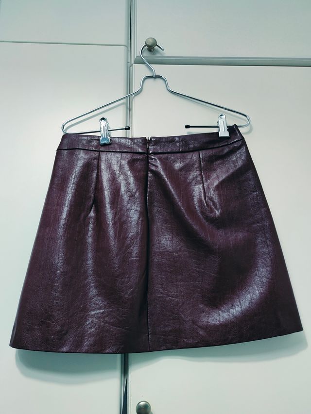 Falda polipiel BSK morada