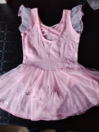 Maillot ballet niña rosa 6 años