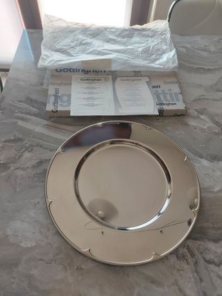 Set sottopiatti in acciaio inox punta d'argento