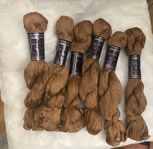 6 Matasse Ritorto extra lungo ricamo 50gr N.20