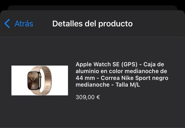 Apple Watch SE Negro