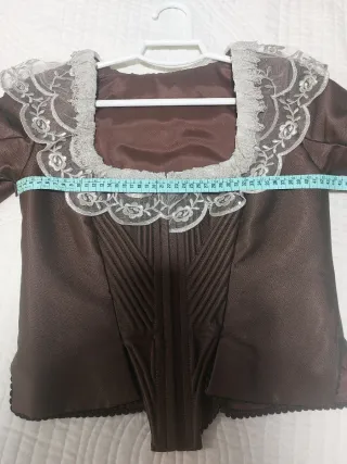 Corpiño fallera marrón chocolate.