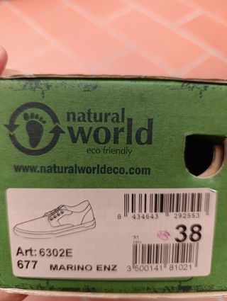 Zapatillas Natural World niño talla 38