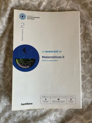 Librillo Matemáticas II segundo bachillerato