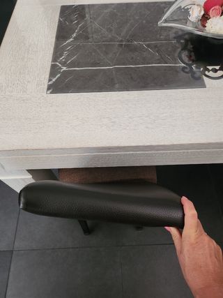 4 Sedie in ecopelle marrone