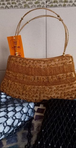 Borsa da cerimonia oro e nera