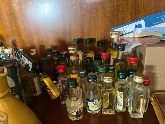 Colección latas y botellitas aceite de oliva