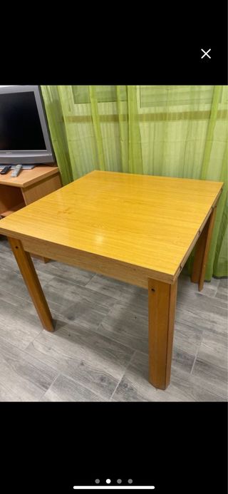 Mesa extensible madera 90x90 a 180
