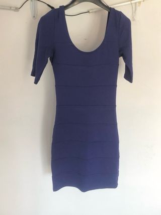 Vestito blu elettrico a fascia