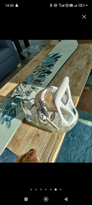 Snowboard Burton 1m55 con fijaciones