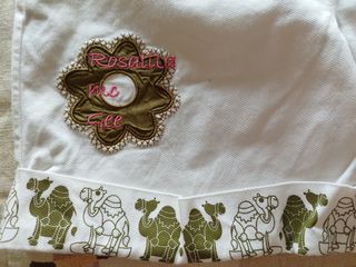 Bermudas vaqueras blancas con estampado