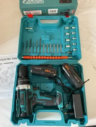 Trapano avvitatore percussione con 2 batteria 48V