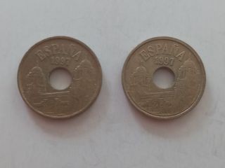2 Monedas 25 Pesetas Melilla 1997