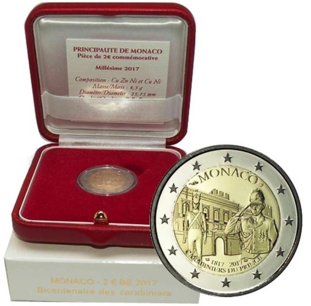 Moneda 2€ Mónaco 2017 Carabineros Proof