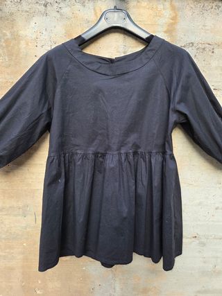 Camicia nera maniche 3/4