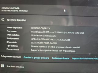 Microsoft Surface Pro 11a Gen Grigio