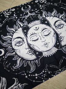 Arazzo Decorativo Sole Luna Stelle. 