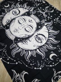 Arazzo Decorativo Sole Luna Stelle. 