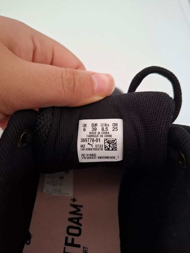 Scarpe Puma nere donna taglia 39