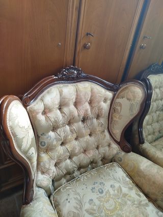 Dos butacones Isabelinos madera