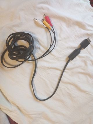 Cable RCA y conector AV ps2-ps3