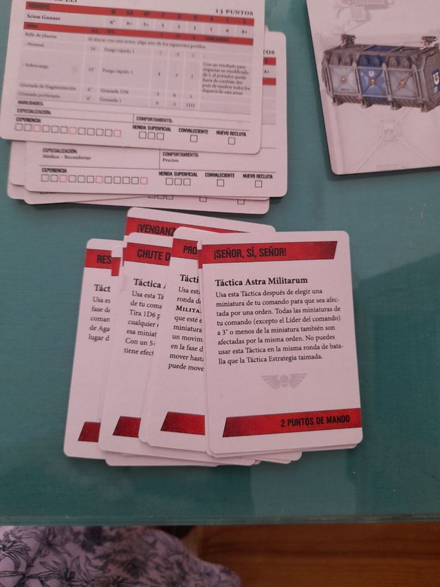 Tarjetas Tácticas Warhammer