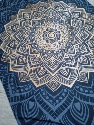 Arazzo Decorativo Mandala Blu Oro
