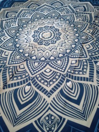 Arazzo Decorativo Mandala Blu Oro