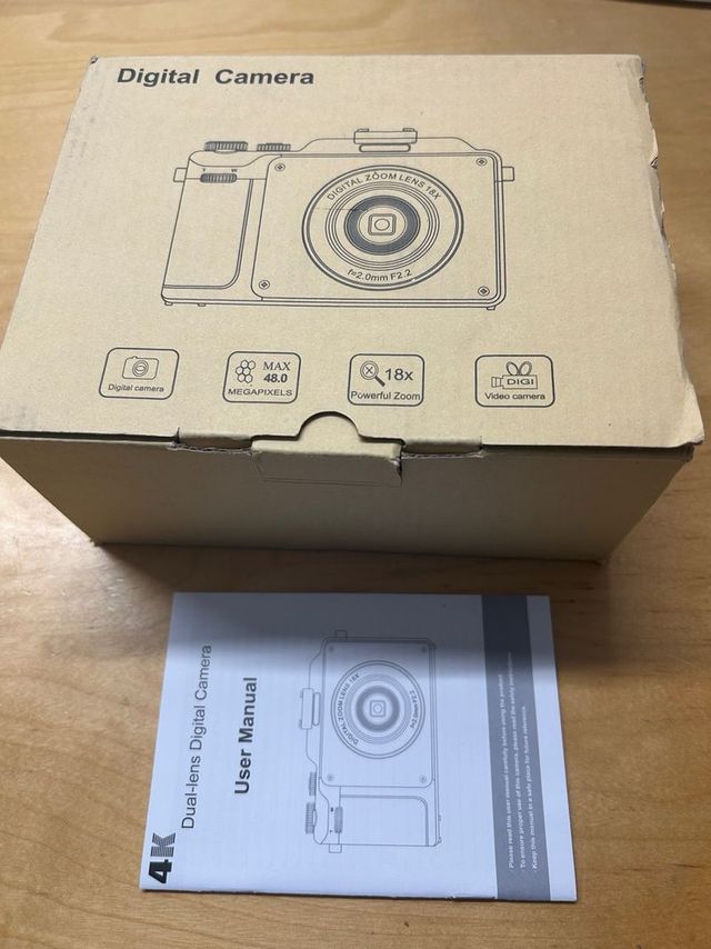 Fotocamera digitale 4K da 64 MP con obiettivo a doppia messa a fuoco da 64 GB