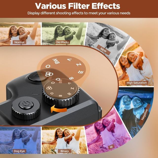 Fotocamera digitale 4K da 64 MP con obiettivo a doppia messa a fuoco da 64 GB