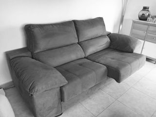 Sofá 2 Plazas de tela gris