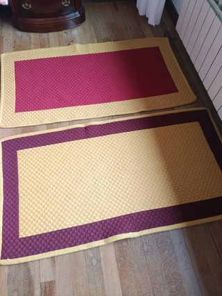 Alfombra reversible lana pie de cama