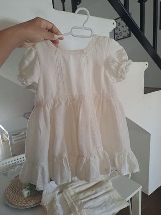Vestido de niña para bautizo talla 12_18 meses