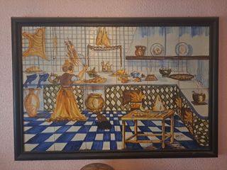 Cuadro Cerámica Cocina Tradicional de 130 x 90 cm 