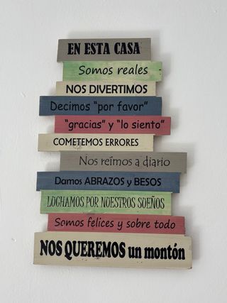 Cuadro Decoración Pared Frases Motivadoras Madera