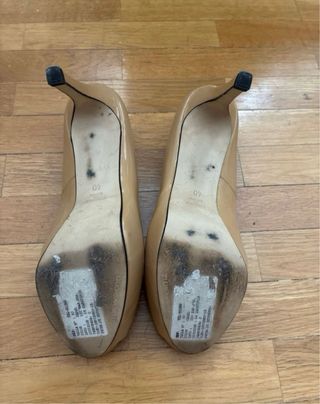 Tacones NUEVOS Gloria Ortiz Beige Talla 39