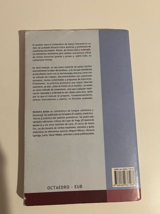 Auxiliar para el comentario de textos literarios 