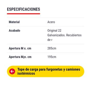 Barra para camiones Datacol le faltan las gomas