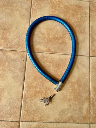 Candado de moto azul 115cm