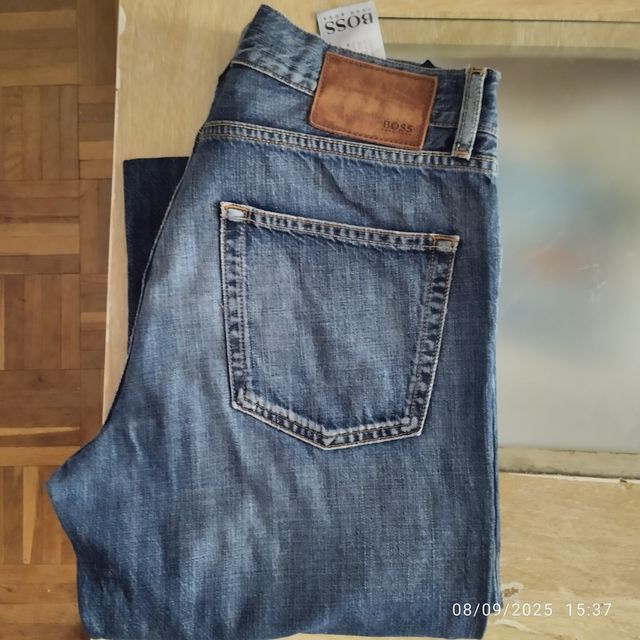 pantaloni in jeans blu Boss