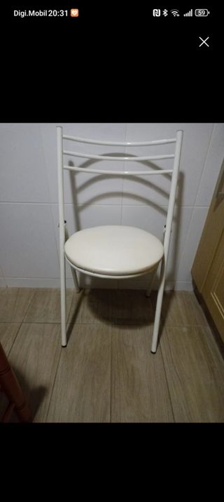 2 Sillas Cocina Metal Blancas