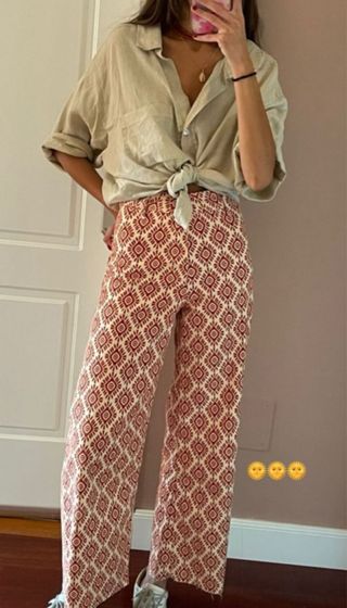 Pantalón Marine Recto Zara Multicolor