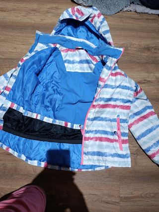 Chaqueta de esquí a rayas