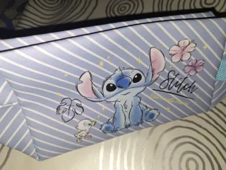 Estuche Stitch Azul Rayas