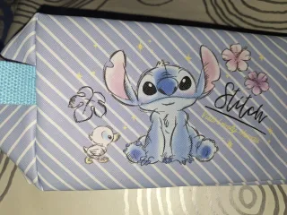Estuche Stitch Azul Rayas