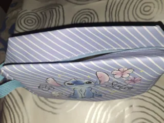 Estuche Stitch Azul Rayas