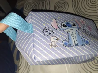 Estuche Stitch Azul Rayas