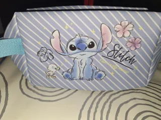 Estuche Stitch Azul Rayas