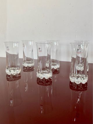 6 Bicchieri Bormioli Light & Music Vintage Anni 70